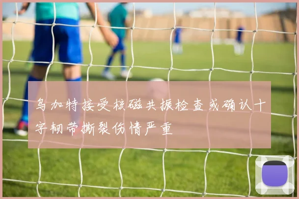 乌加特接受核磁共振检查或确认十字韧带撕裂伤情严重